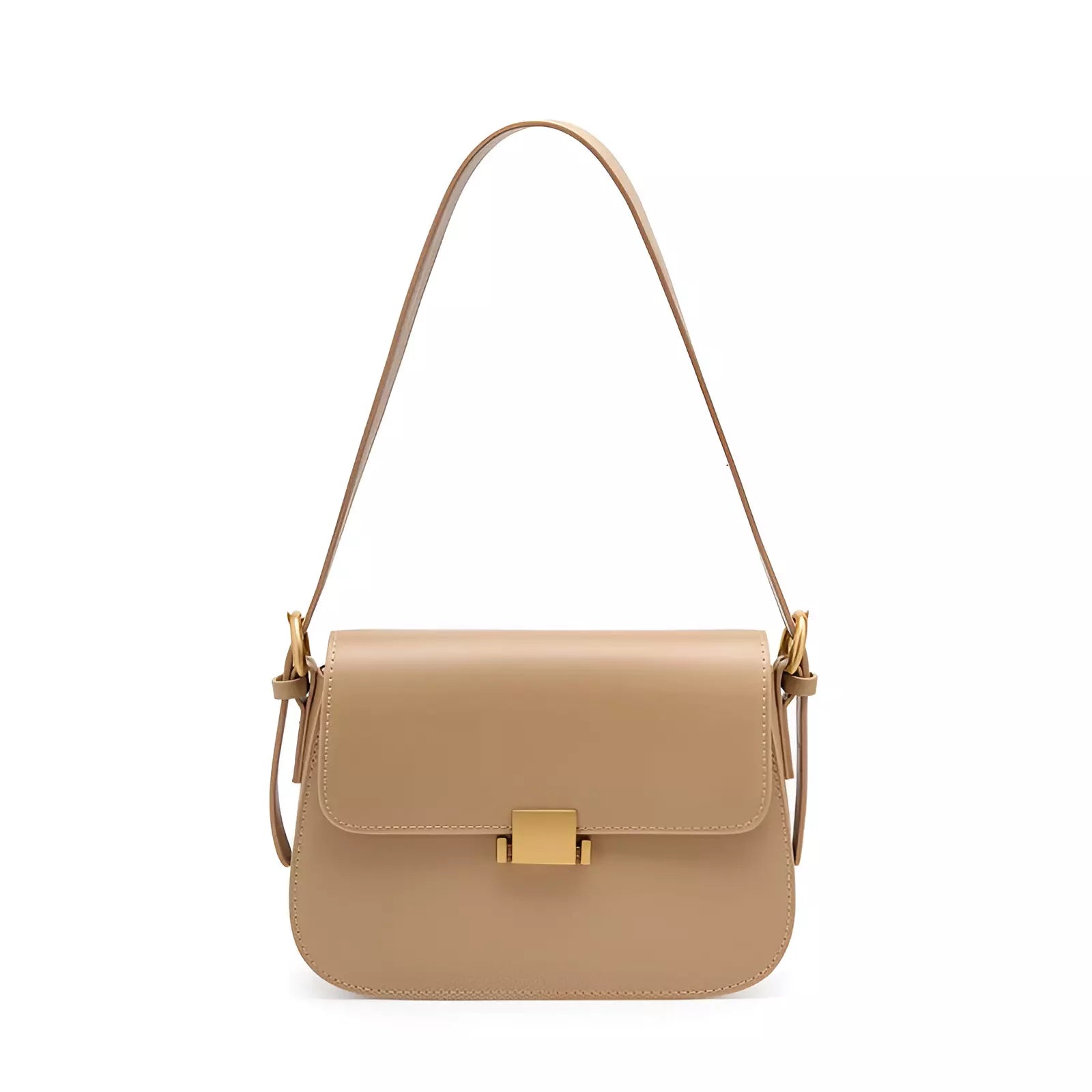 Bolsa de Ombro Crossbody Romena - Alça Curta e Ajustável | Detalhes Dourado