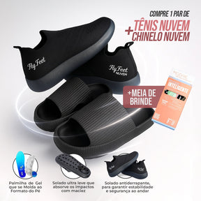 Compre 1 Leve 2 Tênis Nuvem + Chinelo Nuvem e Meia Inteligente - [Liquidação]