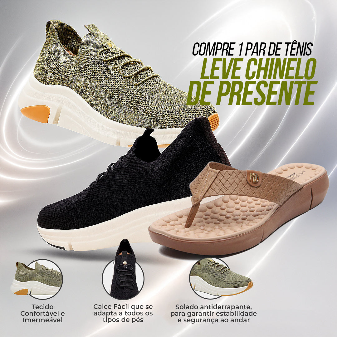 Tênis Ortopédico + Chinelo Massageador - [Envio Nacional]