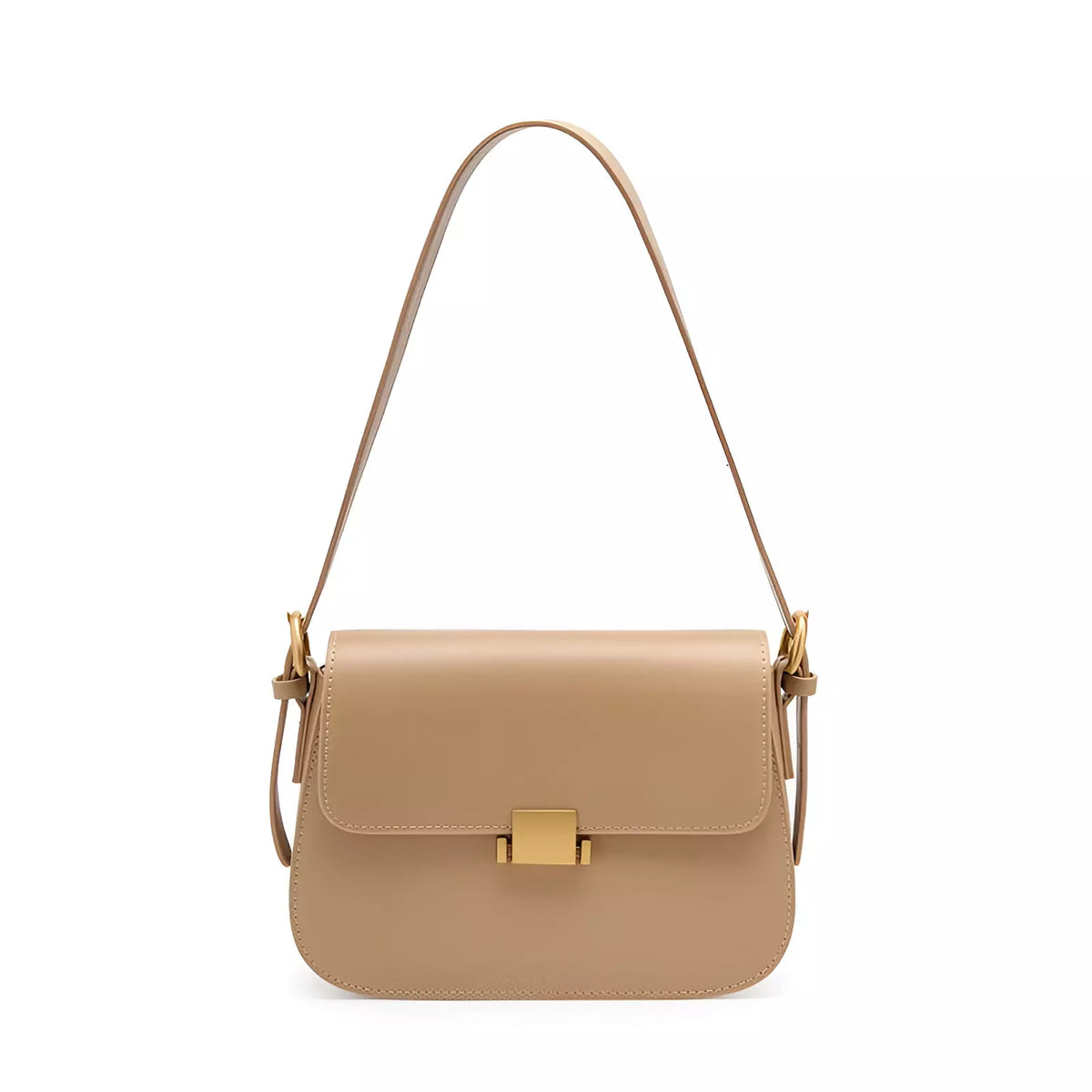 Bolsa de Ombro Crossbody Romena - Alça Curta e Ajustável | Detalhes Dourado