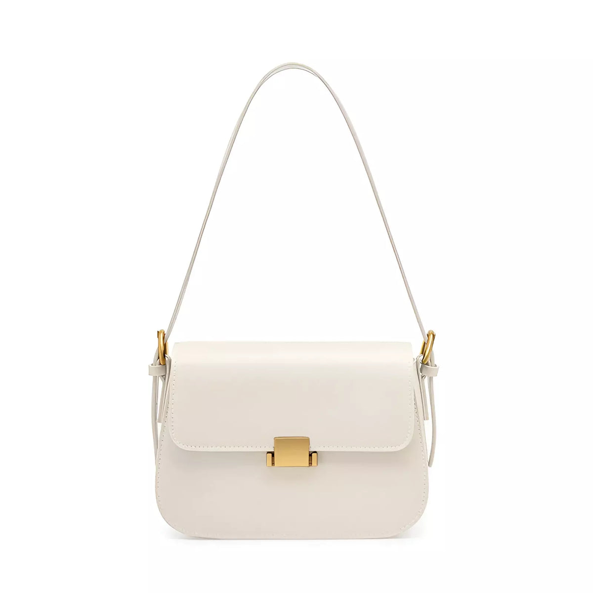 Bolsa de Ombro Crossbody Romena - Alça Curta e Ajustável | Detalhes Dourado